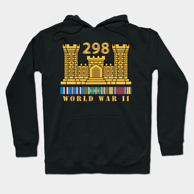 298TH Engineer Combat Battalion - WWII - w ENG Br - EURSVC X 300 Hoodie by twix123844